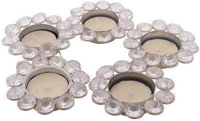 Being Nawab Set Of Five Flower Shaped Crystal 5 - Cup Tealight Holder Set(Silver, Pack of 5)
Being Nawab Set Of Five Flower Shaped Crystal 5 - Cup Tealight Holder Set(Silver, Pack of 5)