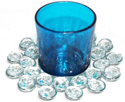 eSoft Crystal Tealight Holder(Clear, Pack of 2)