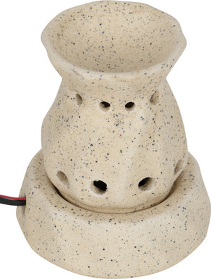 Footista Ceramic Tealight Holder(Beige, Pack of 1)