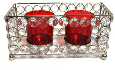 Sarvsiddhi Iron Tealight Holder(Silver, Pack of 3)
