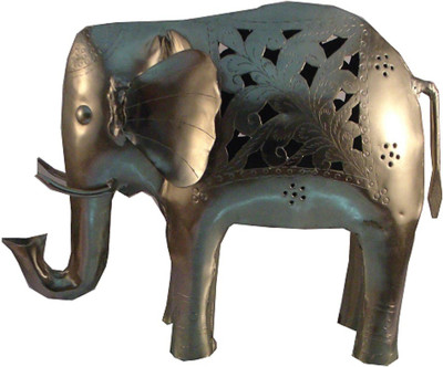 Apkamart Elephant Cast Iron 1 - Cup Candle Holder(Steel, Pack of 1)