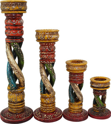 Frabjous Multicolour Set of 4 Candle Holders Wooden Candle Holder(Brown, Pack of 4)
Frabjous Multicolour Set of 4 Candle Holders Wooden Candle Holder(Brown, Pack of 4)