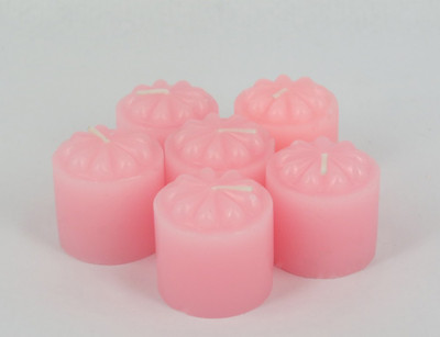 Goyal Candles Votive Diya Candle(Pink, Pack of 6)