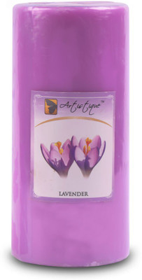 Artistique Lavendar Pillar Candle Candle(Maroon, Pack of 1)