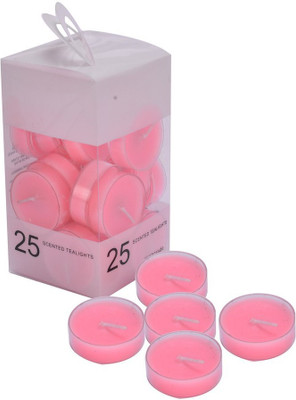 Scrafts CN007PK Aromatic Rnd 25 Candle(Pink, Pack of 25)