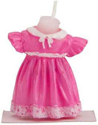 Babies Bloom Pink Dress Girl Candle(Pink, Pack of 1)