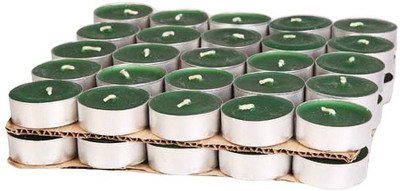 TGS Tealight Candle(Green, Pack of 50)