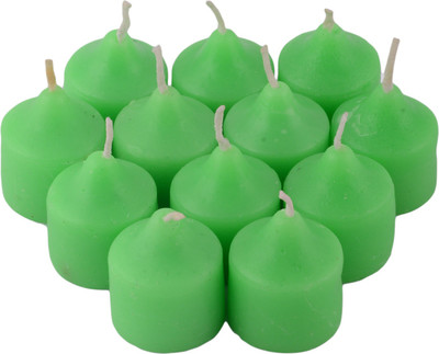 Giftadia Tealight Candles GS-163 Green Candle(Green, Pack of 12)