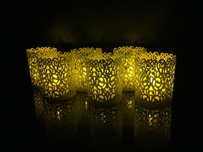 WhitePavo Flickering LED TeaLight - Yellow Flame with Ivory Climbers Designer Paper Votive Wraps and Candle(Yellow, Pack of 6)
WhitePavo Flickering LED TeaLight - Yellow Flame with Ivory Climbers Designer Paper Votive Wraps and Candle(Yellow, Pack of 6)