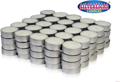 Silverlight Tealight(12 gms) Candle(White, Pack of 100)