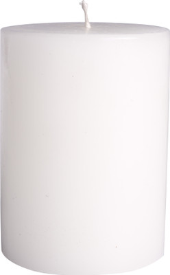 Anasa Big Size Pillar Candle(White, Pack of 2)