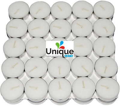 Unique Arts Pack of 50 Tealight Candle(White, Pack of 1)
