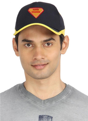 Campus Sutra Solid Baseball Cap Cap, Black;yellow