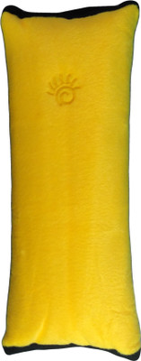 Riddhi Siddhi Yellow Cotton Car Pillow Cushion for Universal For Car(Rectangular, Pack of 1)