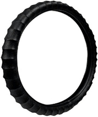 ElectriBles Steering Cover For Honda Amaze(Black, Leatherite)