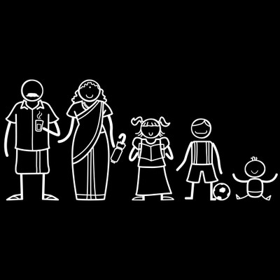 The Indian Family Sticker Family Sticker for Windows, Bumper, Sides(White, Transparent)
The Indian Family Sticker Family Sticker for Windows, Bumper, Sides(White, Transparent)