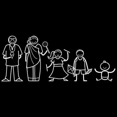 The Indian Family Sticker Family Sticker for Windows, Bumper, Sides(White, Transparent)
The Indian Family Sticker Family Sticker for Windows, Bumper, Sides(White, Transparent)