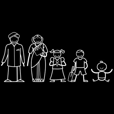 The Indian Family Sticker Family Sticker for Windows, Bumper, Sides(White, Transparent)
The Indian Family Sticker Family Sticker for Windows, Bumper, Sides(White, Transparent)