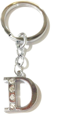 Tech Fashion Alphabet D Locking Key Chain(Silver)