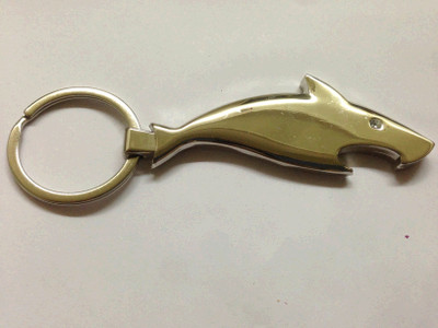 Aura Shark Shaped - Bottle Opener Key Chain(Gold)