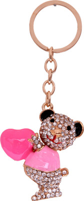 Oyedeal Studded Teddy Holding Heart KYCN494 Key Chain(Multicolor)