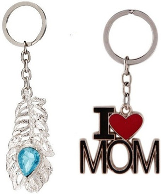 Chainz Oh My God And I Love Mom Metal Key Chain(Multicolor)