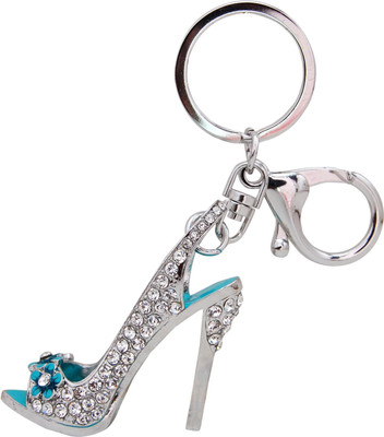 Dealfinity Studded High Heel Sandals DKYCN1934 Locking Key Chain(Silver)