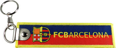 Techpro Doublesided Cloth Keychain with Barcelona Key Chain(Multicolor)