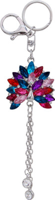 Oyedeal Studded Peacock KYCN1928 Locking Key Chain(Multicolor)
