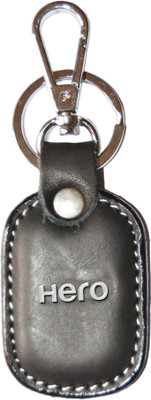 Tech Fashion Hero Leather Stunning Black Metal ring Hook Beautiful Gift Boy Girl Men Women TF-551 Locking Key Chain(Multicolor)