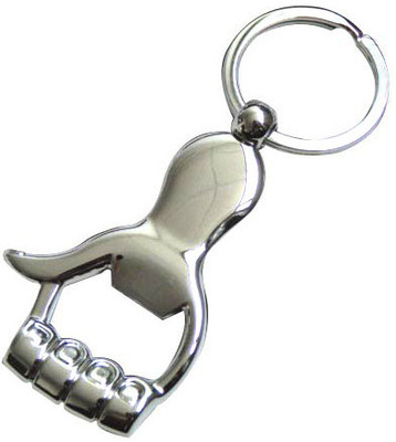ShopeGift Hand Bottle Opener Key Chain(Silver)