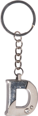 Oyedeal Alphabet Letter D Shape Key Chain(Silver)