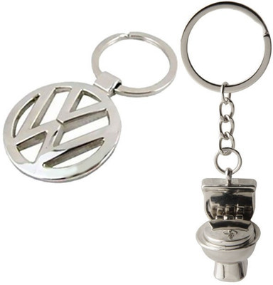 Alexus Volkswagon And Commode Key Chain(Silver)
