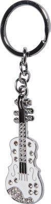 Oyedeal Studded Guitar Key Chain(White)