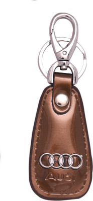 Zeroza Audi Leather Metal ADI05 Locking Key Chain(Brown)