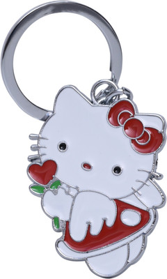 Dealfinity Kitty With Heart Metal DKYCN1589 Key Chain(Multicolor)
