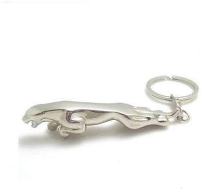 Onlinemart Jaguar Metallic Key Chain(Silver)