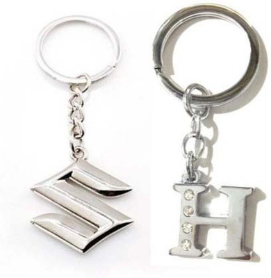 Rashi Traders Maruti Suzuki & Alphabet H Key Chain(Silver)