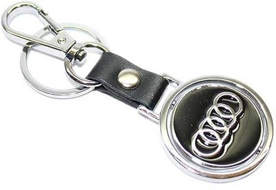 U R God Audi Metal Revolving Logo Locking Key Chain(Black)