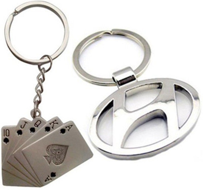 Confident High Metal Finishing Poker Cards And Hundai Car Logo Key Chain(Silver)
Confident High Metal Finishing Poker Cards And Hundai Car Logo Key Chain(Silver)