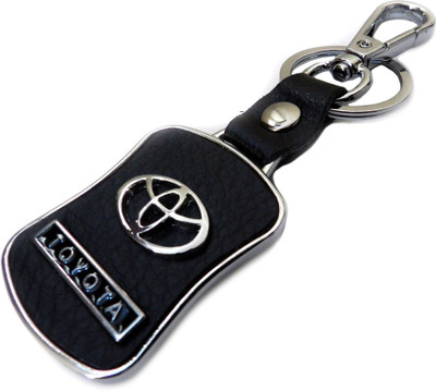 Techpro Leatherite Toyota Locking Key Chain(Multicolor)