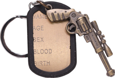 Dealfinity Pistol Metal Key Chain(Multicolor)