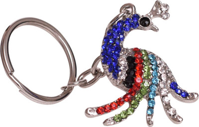 Zeroza Studded Peacock SD06 Key Chain(Multicolor)