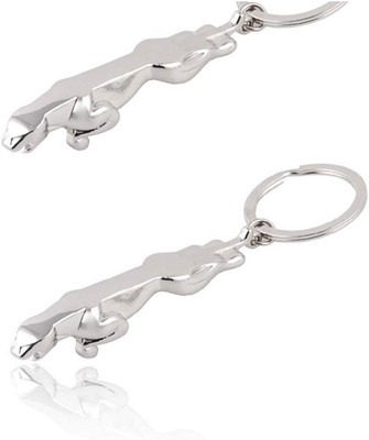 Confident Set Of 02 Jaguar Key Chain(Silver)