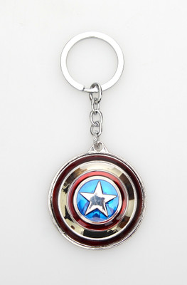 24x7 eMall Capt America Locking Key Chain(Silver)