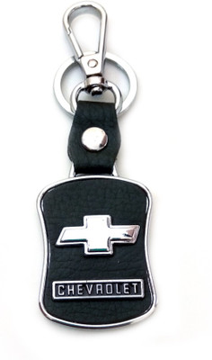 Techpro Leatherite Chevrolet Locking Key Chain(Multicolor)