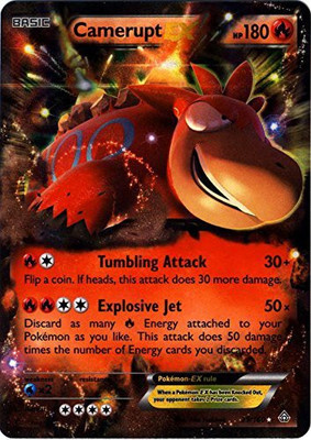 Pokemon Cameruptex (29/160) Xy Primal Clash Holo(Red)