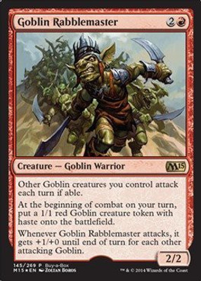 Magic: the Gathering Goblin Rabblemaster (145/269) Unique & Misc Promos Foil(Multicolor)
Magic: the Gathering Goblin Rabblemaster (145/269) Unique & Misc Promos Foil(Multicolor)