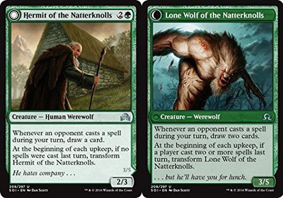 Magic: the Gathering Hermit of the Natterknolls - Lone Wolf of the Natterknolls - Shadows Over Innistrad(Green)
Magic: the Gathering Hermit of the Natterknolls - Lone Wolf of the Natterknolls - Shadows Over Innistrad(Green)