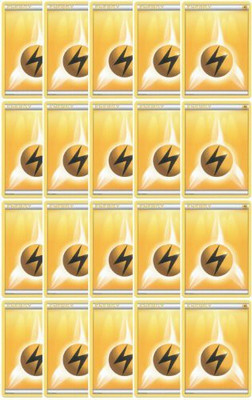 Pokemon 20 Basic Lightning Energy(Xy/Black And White Series(Gold)